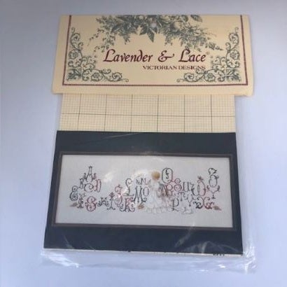 Enchanted Alphabet Lavender Lace Cross Stitch Chart LL012 Pack