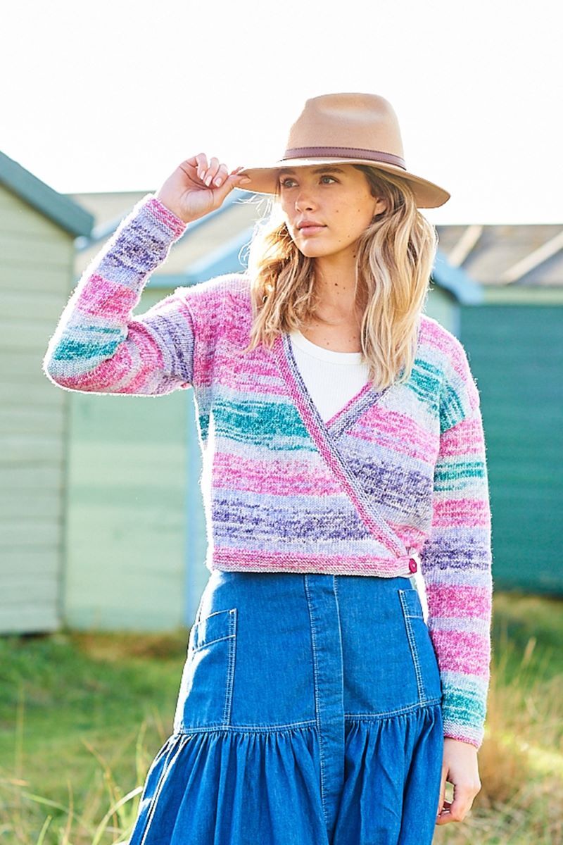 Stylecraft 10007 Batik Swirl Wrap Around Cardigan Knitting Pattern